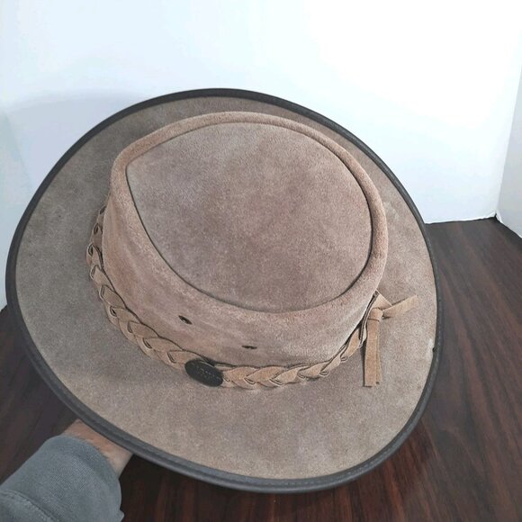 Barmah Squashy Suede Hat Size Large Kangaroo Brown Outback Australia Waterproof - Picture 10 of 12